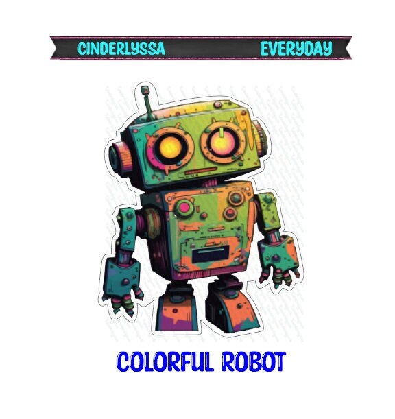 Colorful Robot Silicone Mold, Aroma Bead Molds, Car Freshener Mold, Premium Cardstock Images