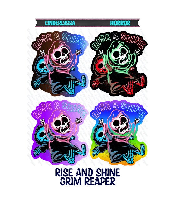 Rise and Shine Grim Reaper Silicone Mold, Aroma Bead Molds, Car Freshener Mold, Premium Cardstock Images