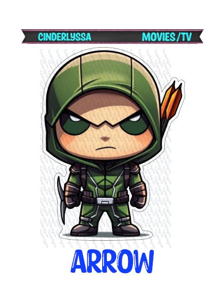 Arrow: Movie/TV Inspired Silicone Mold, Aroma Bead Molds, Car Freshener Mold, Premium Cardstock Images