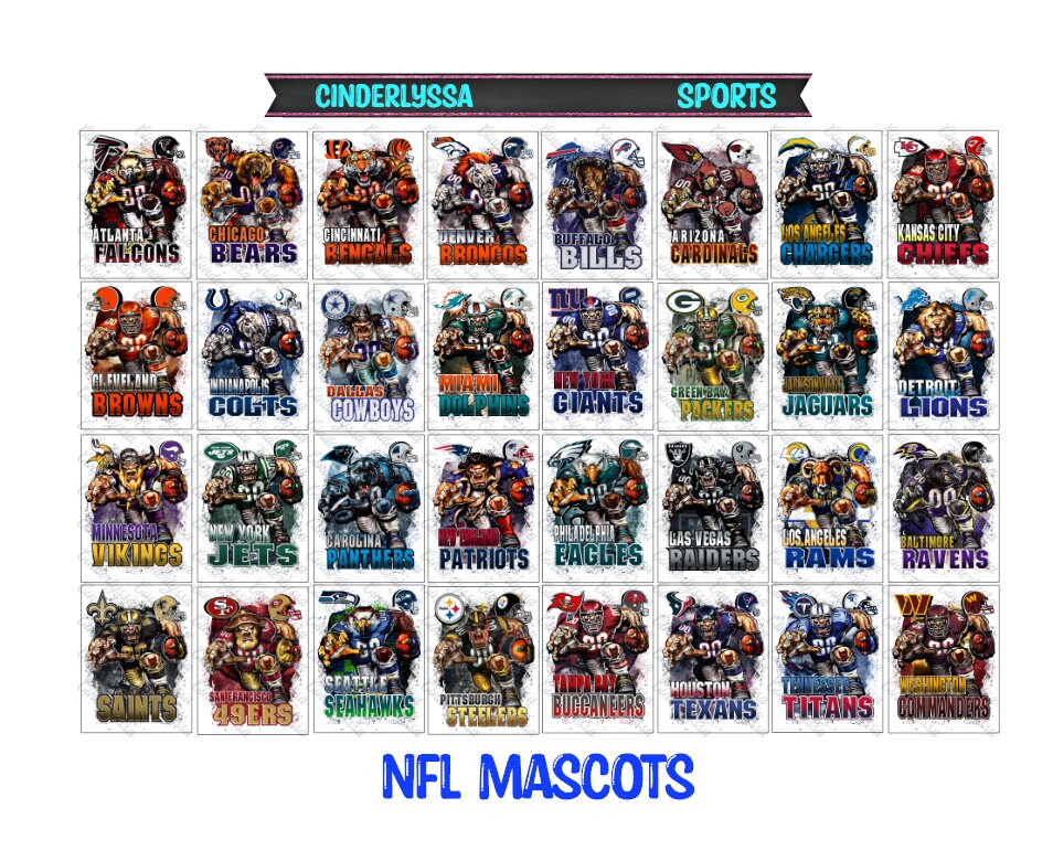 3x3.5 inch Rectangle: NFL Mascots Theme Cardstock/Picture With Beveled Edge Silicone Mold, Aroma Bead Molds, Car Freshener Mold