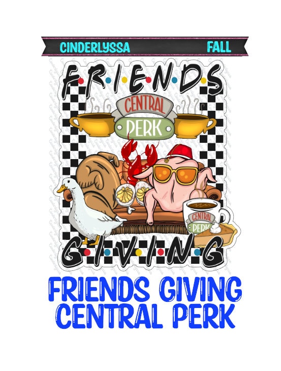 Friends Giving Central Perk: Turkey, Couch, Pie Silicone Mold, Aroma Bead Molds, Car Freshener Mold, Premium Cardstock Images, Car Freshies