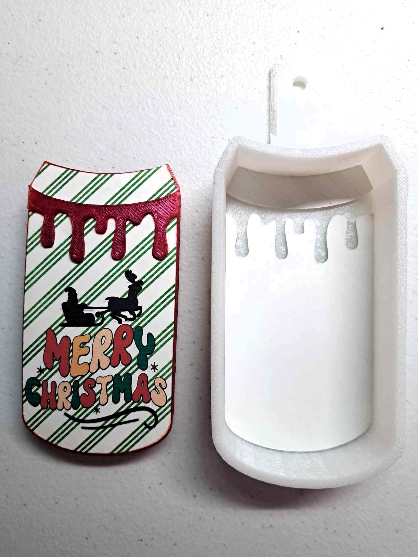 Drip Can - Christmas Vol. 2 - Santa, Snowman Silicone Mold, Aroma Bead Molds, Car Freshener Mold, Premium Cardstock Images