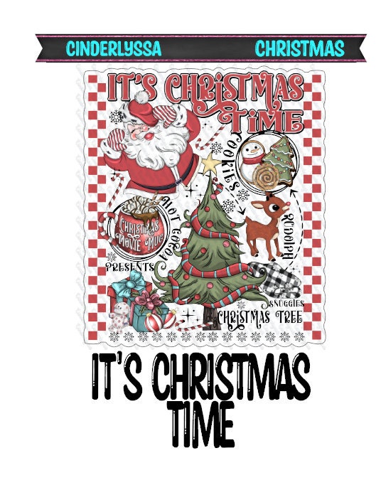 It's Christmas Time: Santa, Tree, Reindeer, Cookies, Gifts for Silicone Mold, Aroma Bead Molds, Car Freshener Mold, Premium Cardstock Images