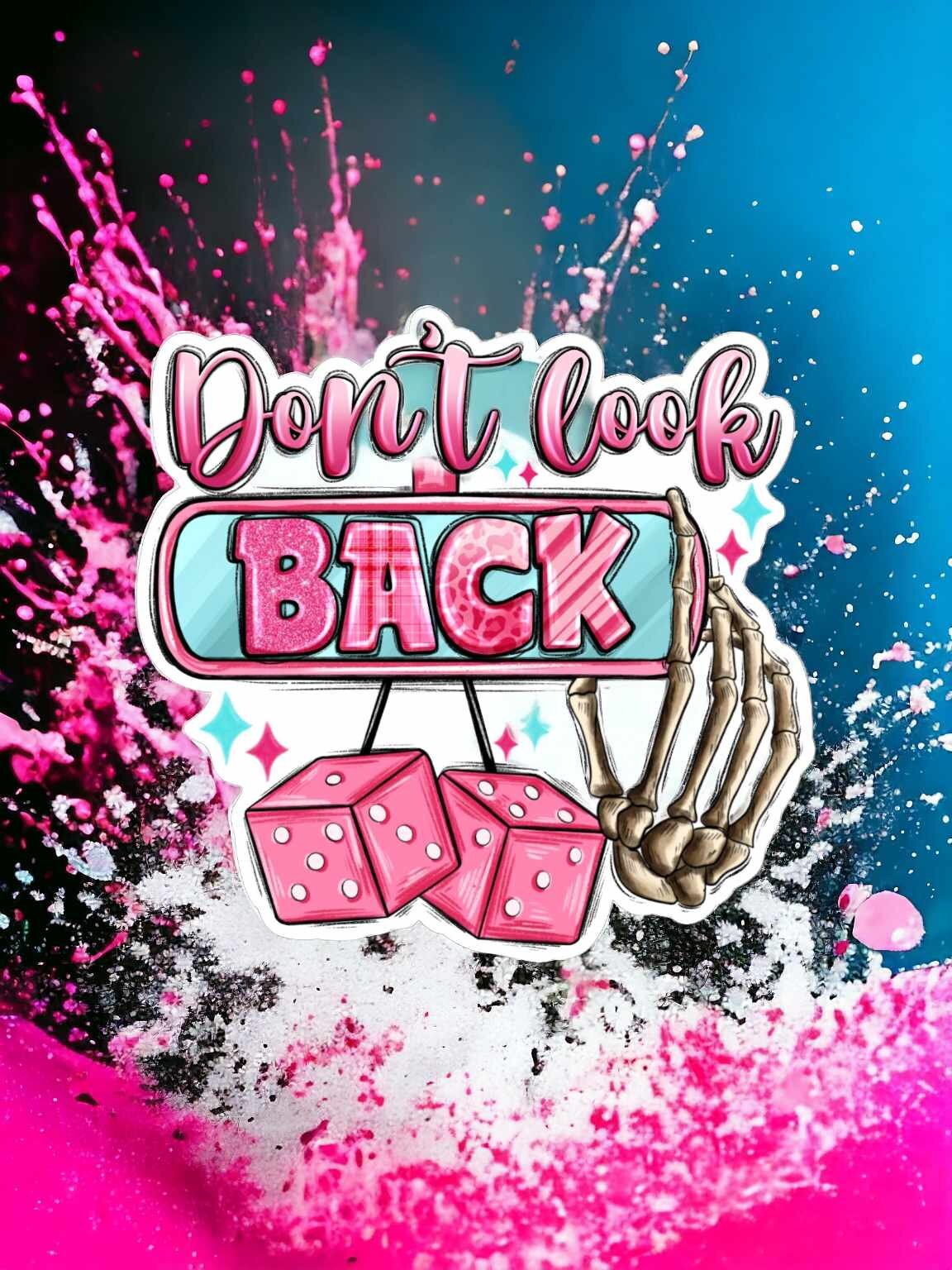 Don't Look Back Skellie Mirror & Dice Hanging Silicone Mold, Aroma Bead Molds, Car Freshener Mold, Premium Cardstock Images