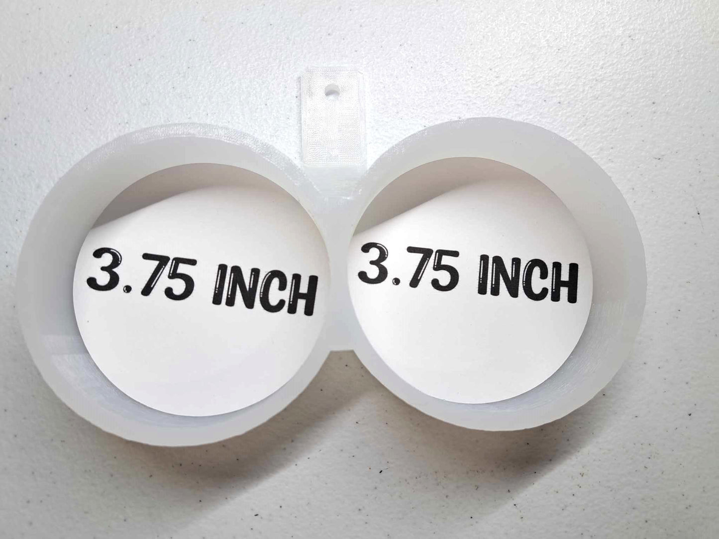 3.75 Inch Round Dual Cavity Mold with NO Edge around Image Silicone Mold, Aroma Bead Molds, Car Freshener Mold