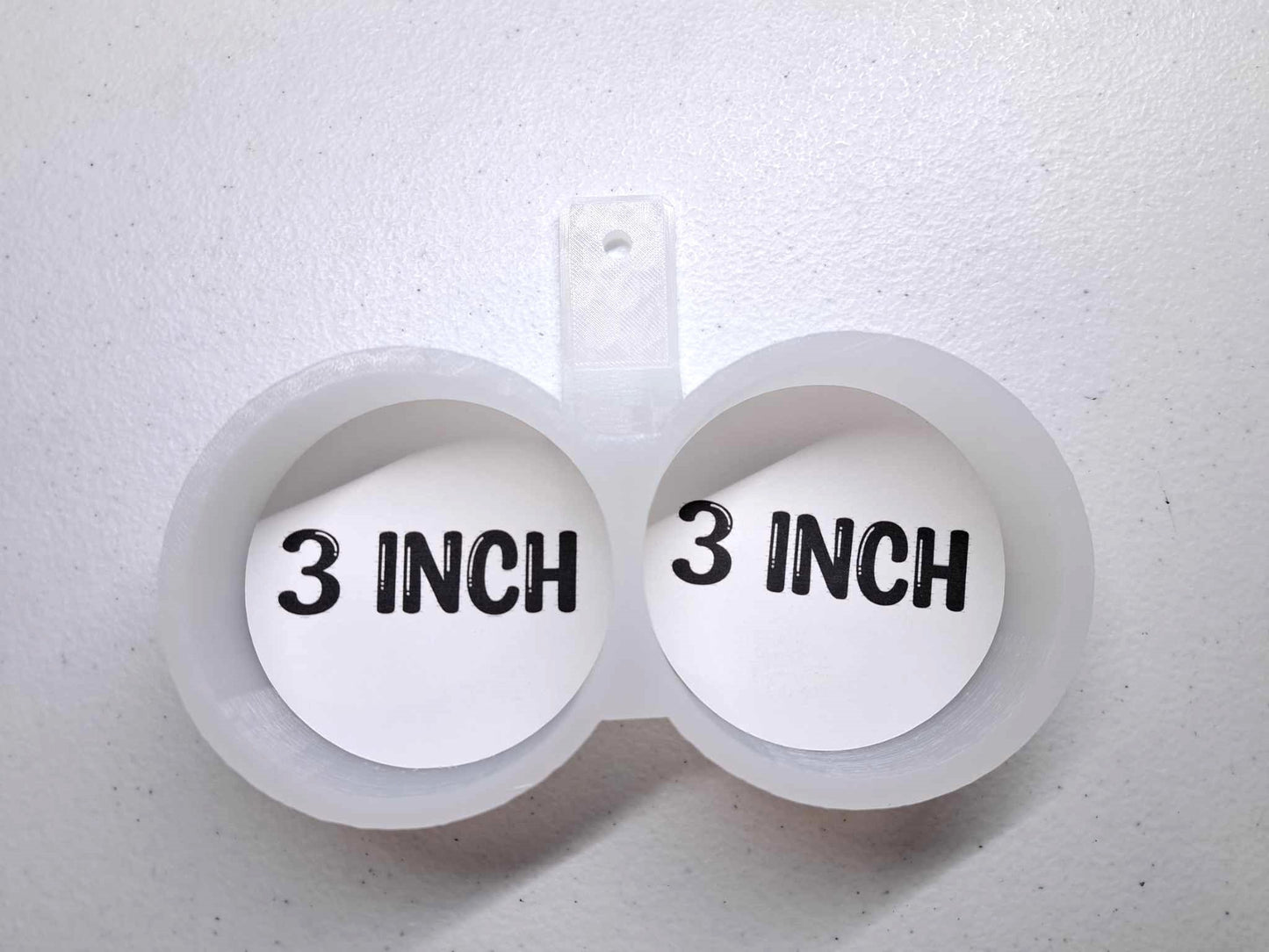 3 Inch Round Dual Cavity Mold with NO Edge around Image Silicone Mold, Aroma Bead Molds, Car Freshener Mold