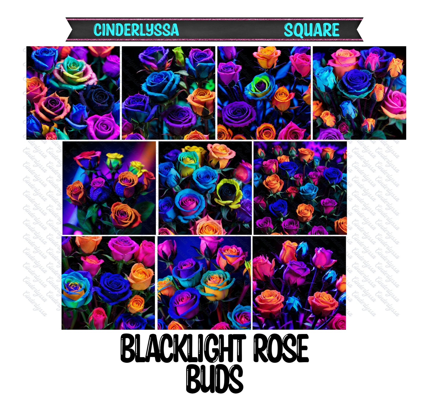 3 inch Square Backlight Rose Buds Cardstock Only for freshies -NO MOLD: Aroma Bead Molds,Car Freshener, Premium Cardstock Image