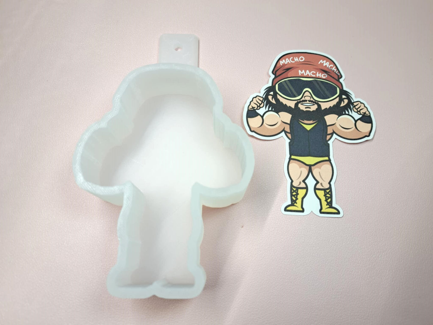 Wrestling Chibi: Macho Man Cardstock Silicone Mold, Aroma Bead Molds, Premium Cardstock Images