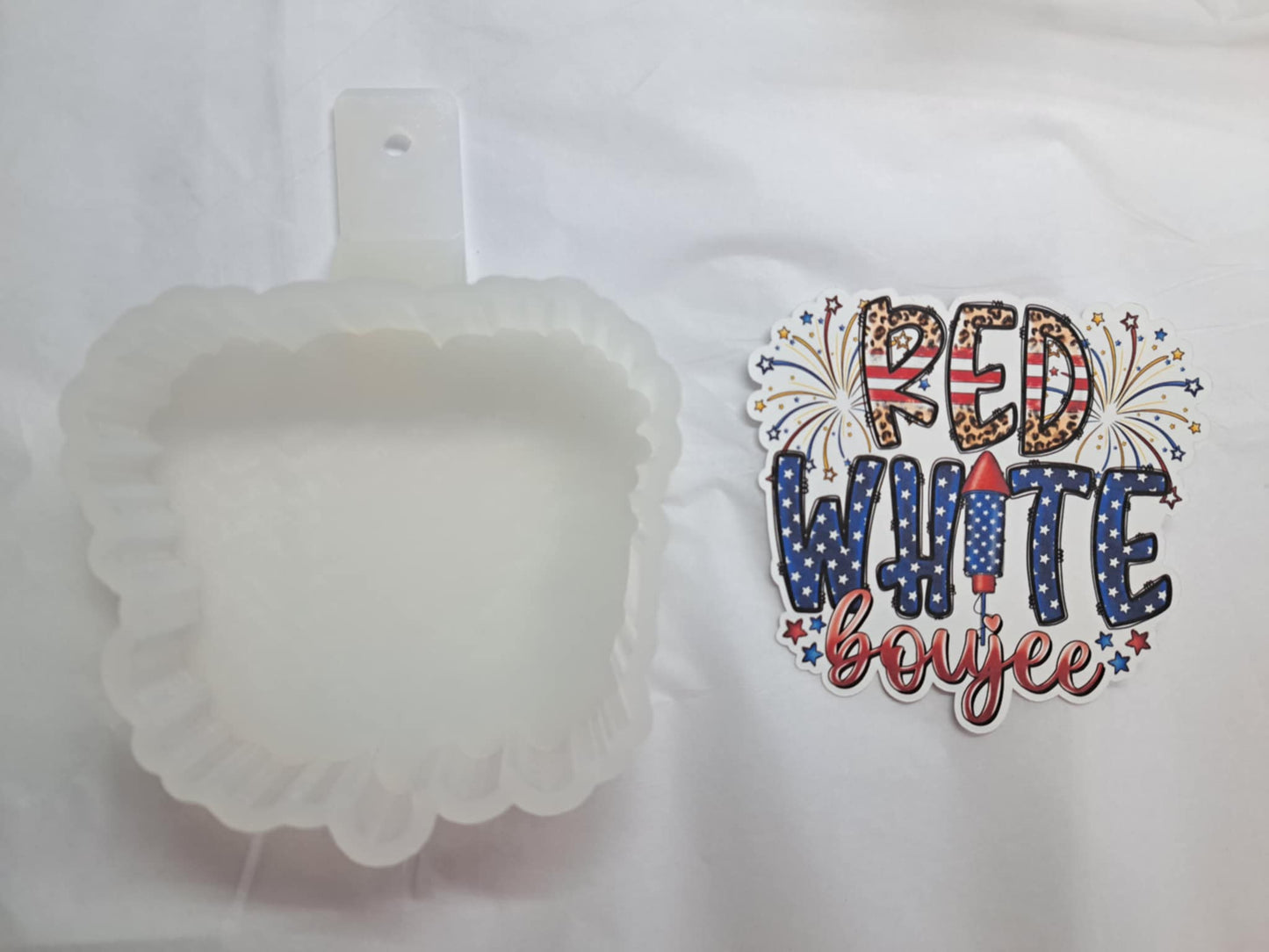 Red White Boujee: Fireworks Cardstock Silicone Mold, Aroma Bead Molds, Premium Cardstock Images