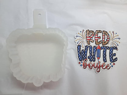 Red White Boujee: Fireworks Cardstock Silicone Mold, Aroma Bead Molds, Premium Cardstock Images