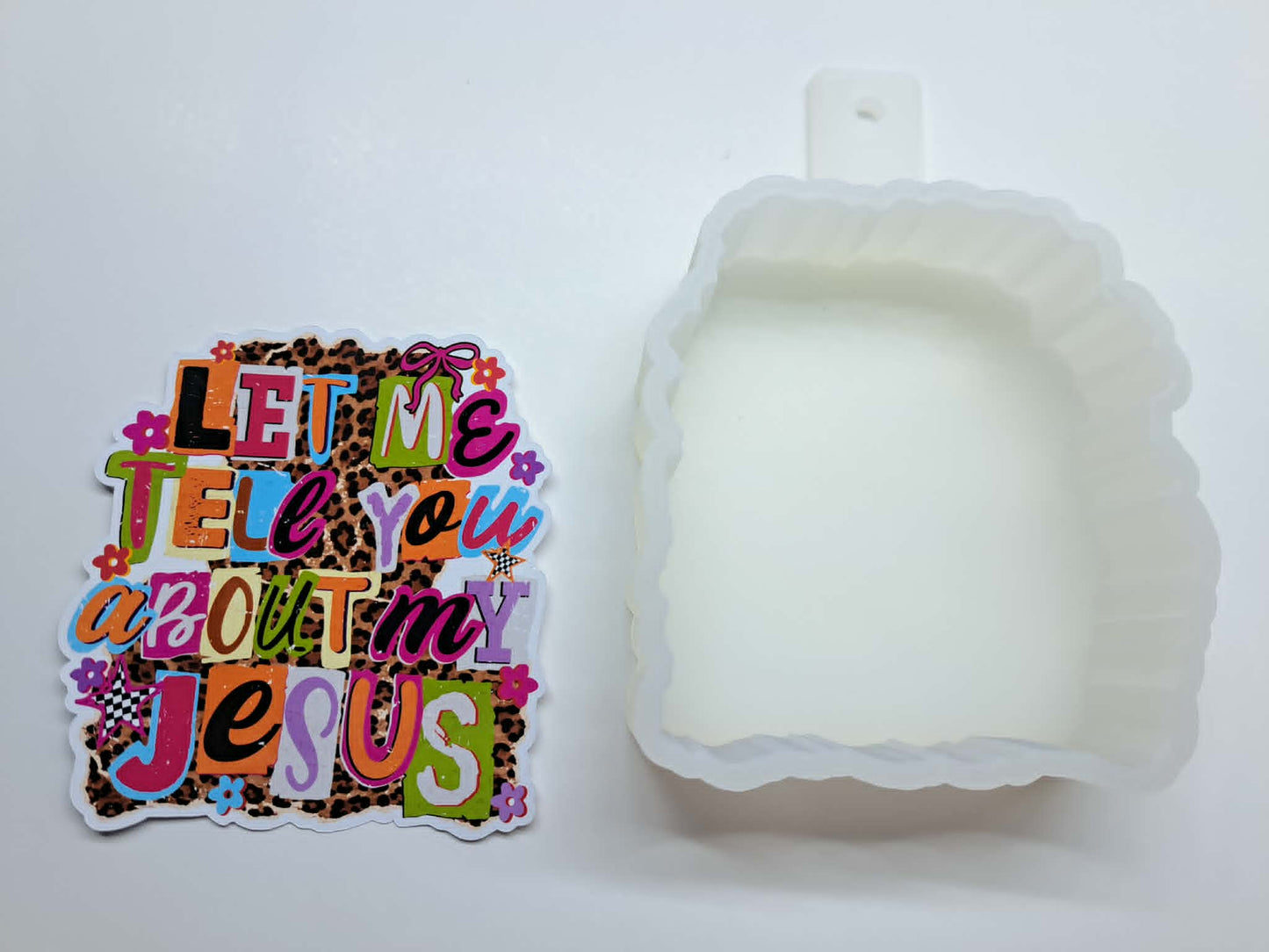 Tell You About Jesus Cardstock Silicone Mold, Aroma Bead Molds, Premium Cardstock Images