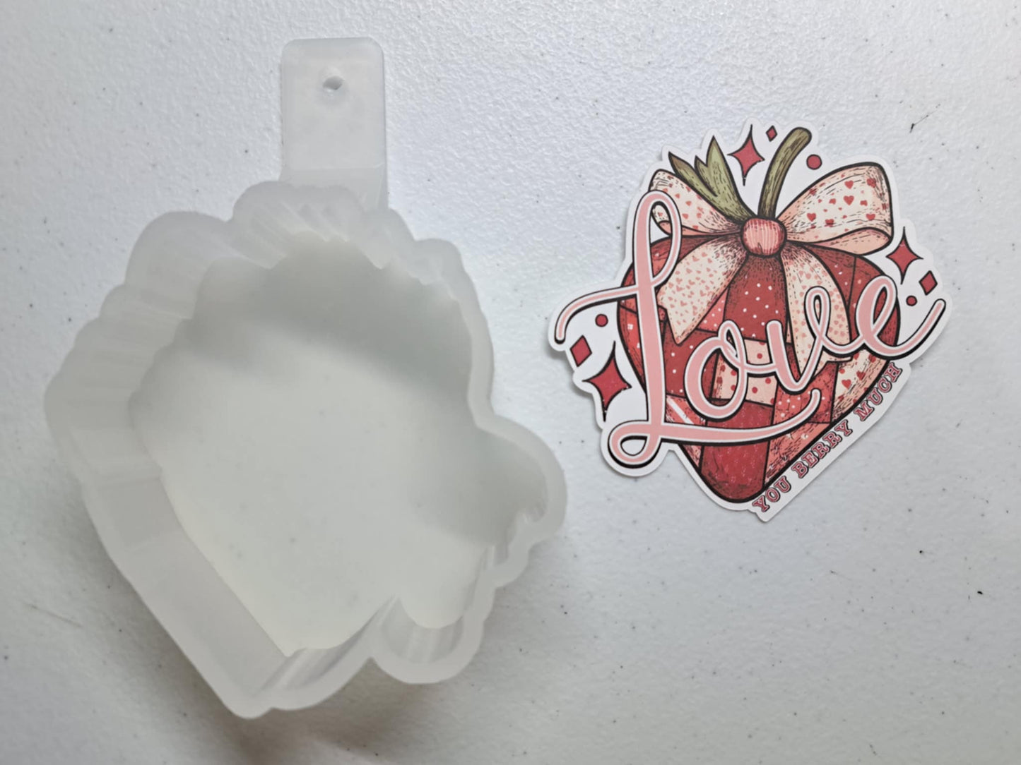 Love You Berry Much Cardstock Silicone Mold, Aroma Bead Molds, Premium Cardstock