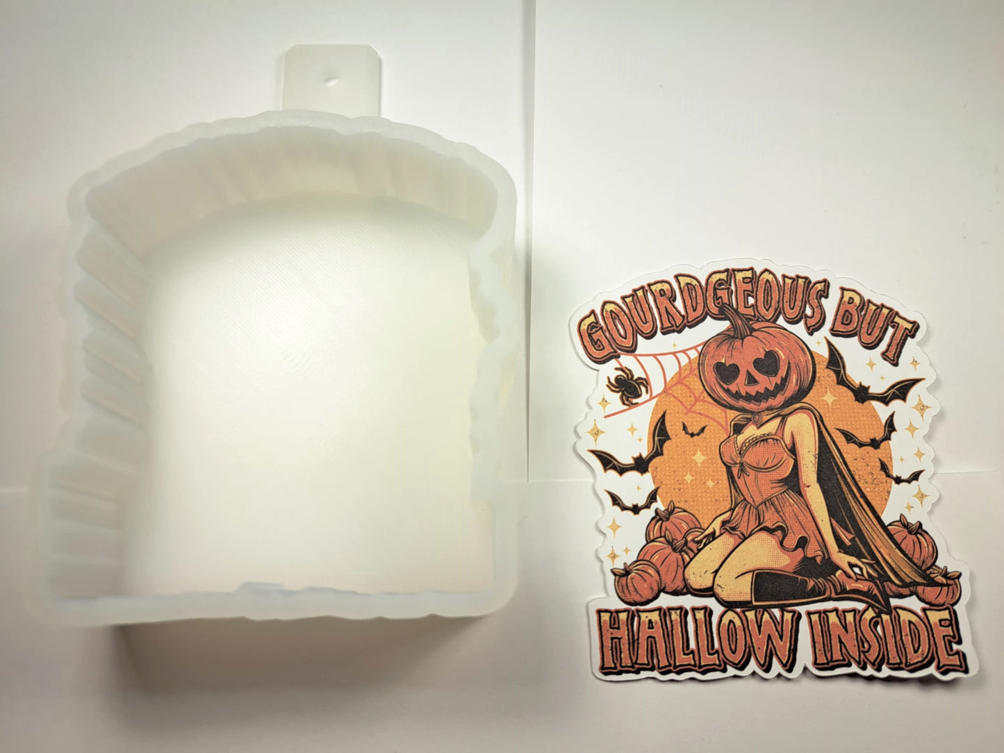 Gourdgeous But Hallow Inside Cardstock Silicone Mold, Aroma Bead Molds, Car Freshies, Premium Cardstock Images