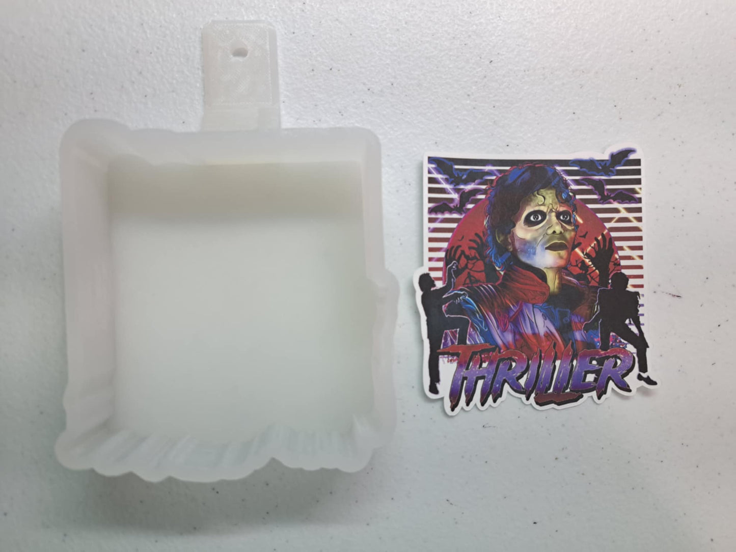 Thriller Michael Jackson Cardstock Silicone Mold, Aroma Bead Molds, Premium Cardstock Images