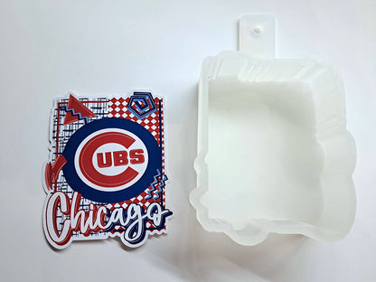 Retro MLB Team: Chicago Cubs Cardstock Silicone Mold, Aroma Bead Molds, Premium Cardstock Images