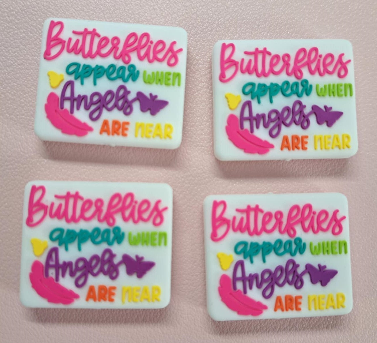 Butterflies Appear When Angels Are Near Silicone Focal Bead