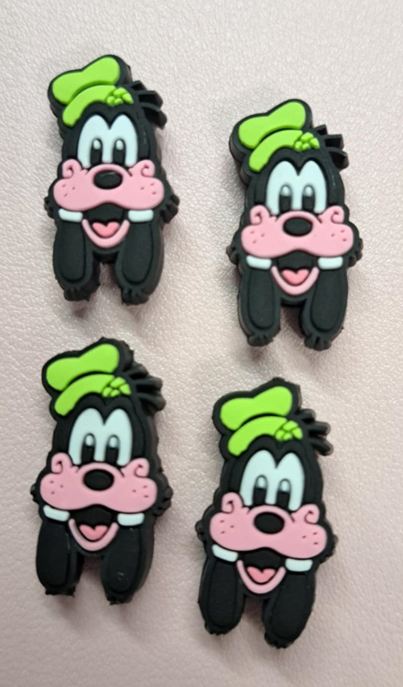 Goofy Face with Green Hat Silicone Focal Bead