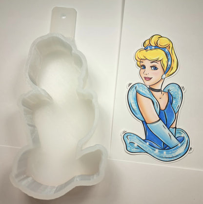 Princess Cinderella: Fairy Godmother, Carriage, Mice, Midnight Cardstock Silicone Mold, Aroma Bead Molds, Premium Cardstock Images