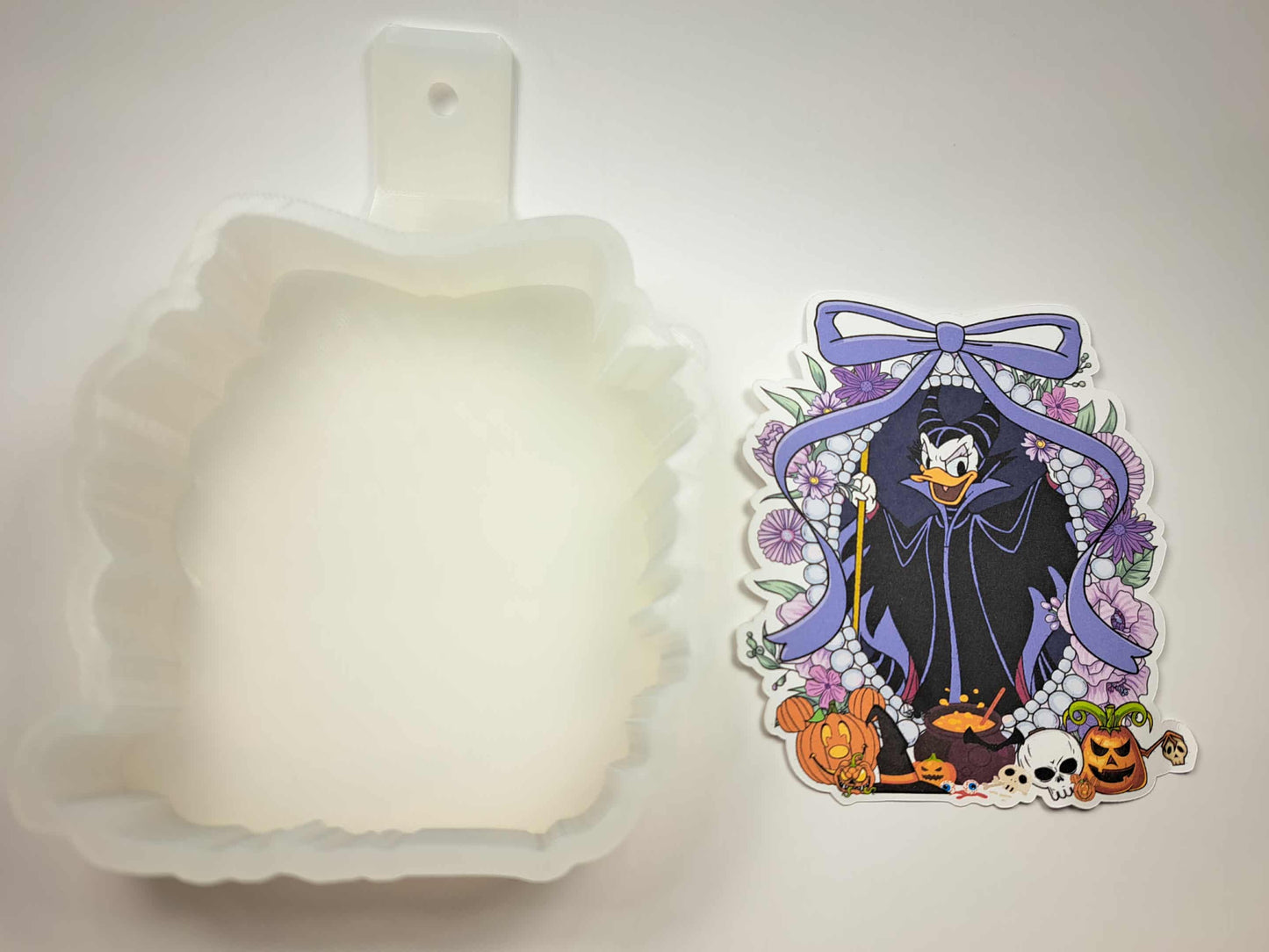 Disney Halloween Coquette Bow Frame Cardstock Silicone Mold, Aroma Bead, Car Fresh Mold, Premium Cardstock Images