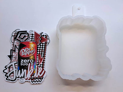Retro Drink Junkie Cardstock Silicone Mold, Aroma Bead Molds, Premium Cardstock Images