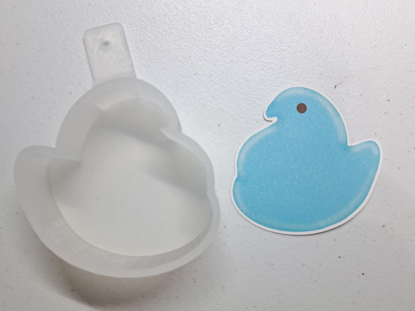 Marshmallow Chick Original Glitter Cardstock Silicone Mold, Aroma Bead Molds, Premium Cardstock Images