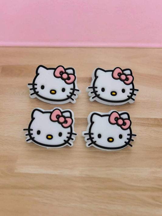 Hello Kitty Face Silicone Focal Bead - 0241