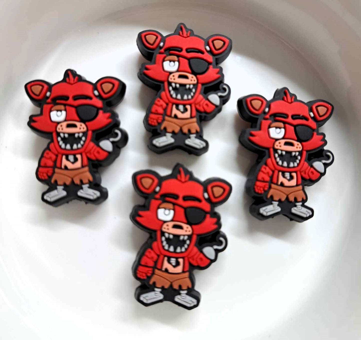 Foxy the Fox: Five Nights at Freddy's Inspired Silicone Focal Bead - 0984