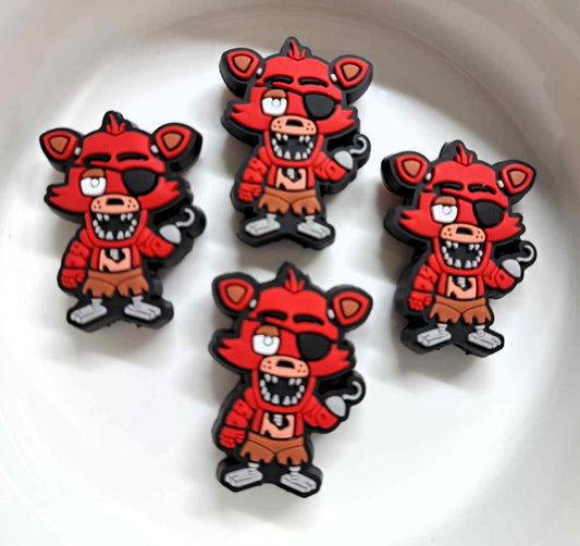 Foxy the Fox: Five Nights at Freddy's Inspired Silicone Focal Bead - 0984
