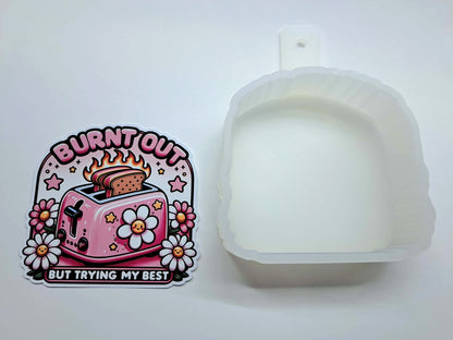 Trying My Best Toaster Cardstock Silicone Mold, Aroma Bead Molds, Premium Cardstock Images