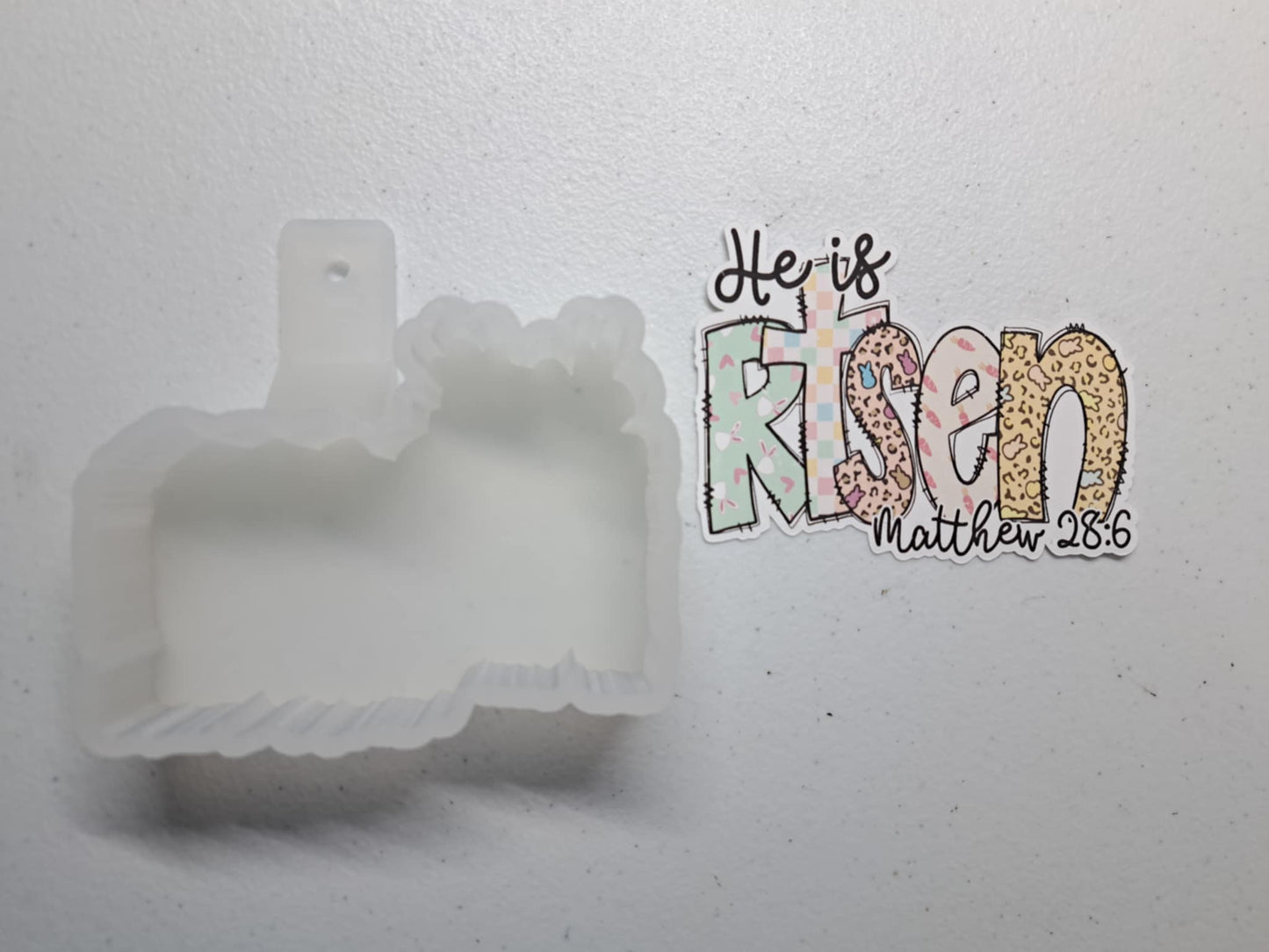 He is Risen Cardstock Silicone Mold, Aroma Bead Molds, Premium Cardstock Images