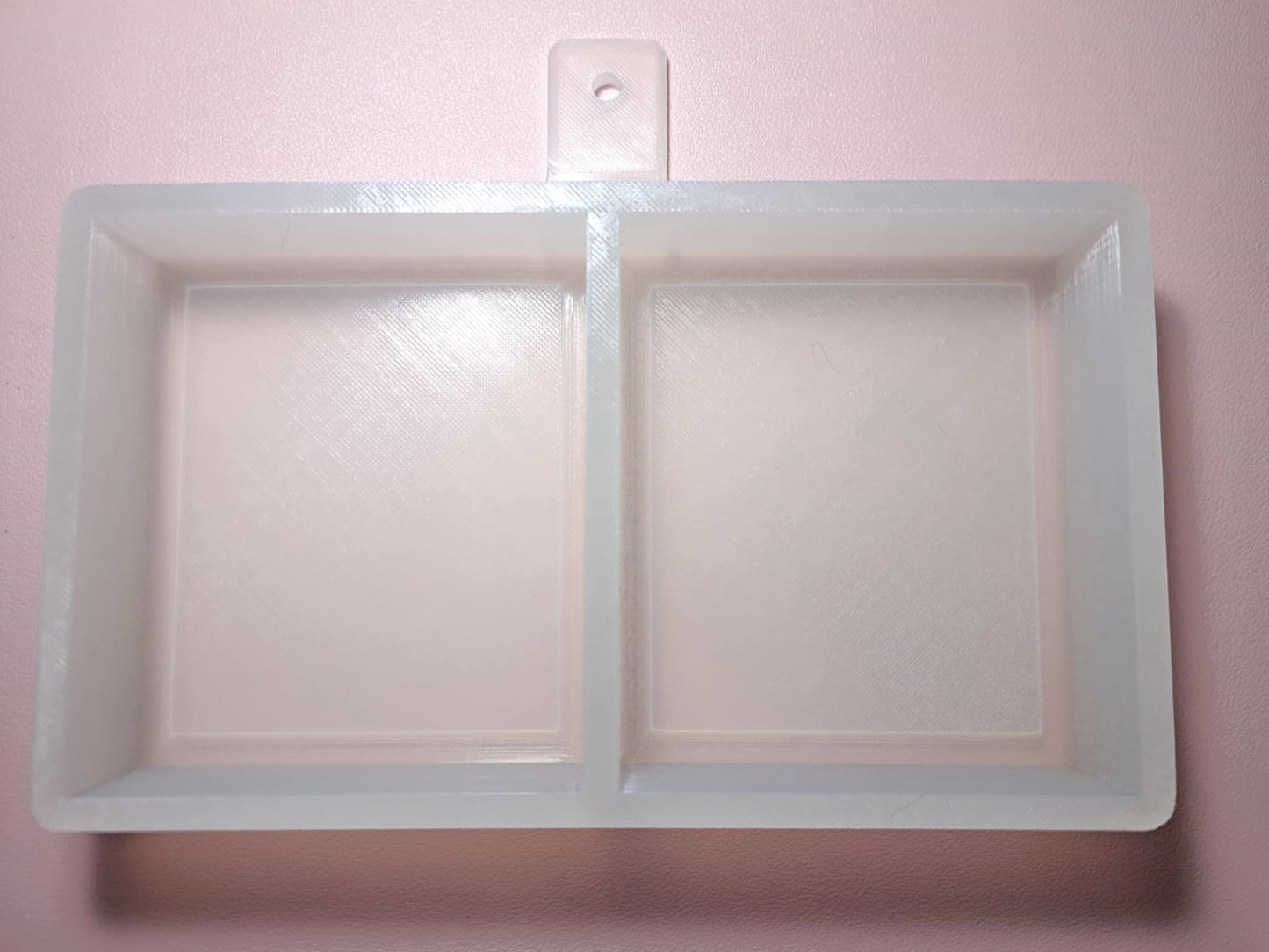 Rectangle: 3x3.5 Inch Dual Cavity Mold With .25 inch Curved Edge around Image Cardstock Silicone Mold, Aroma Bead Molds