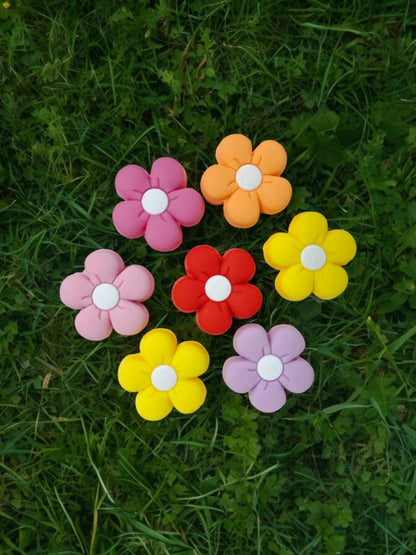 Spring Flower Silicone Focal Bead - 0744