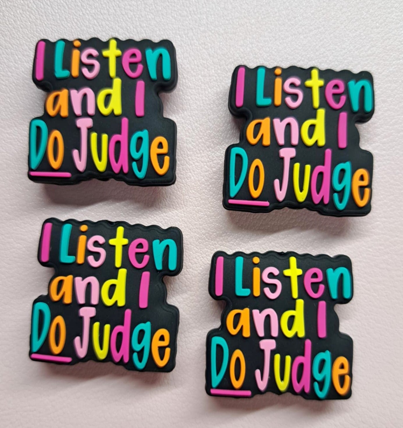 I Listen and I Do Judge Silicone Focal Bead