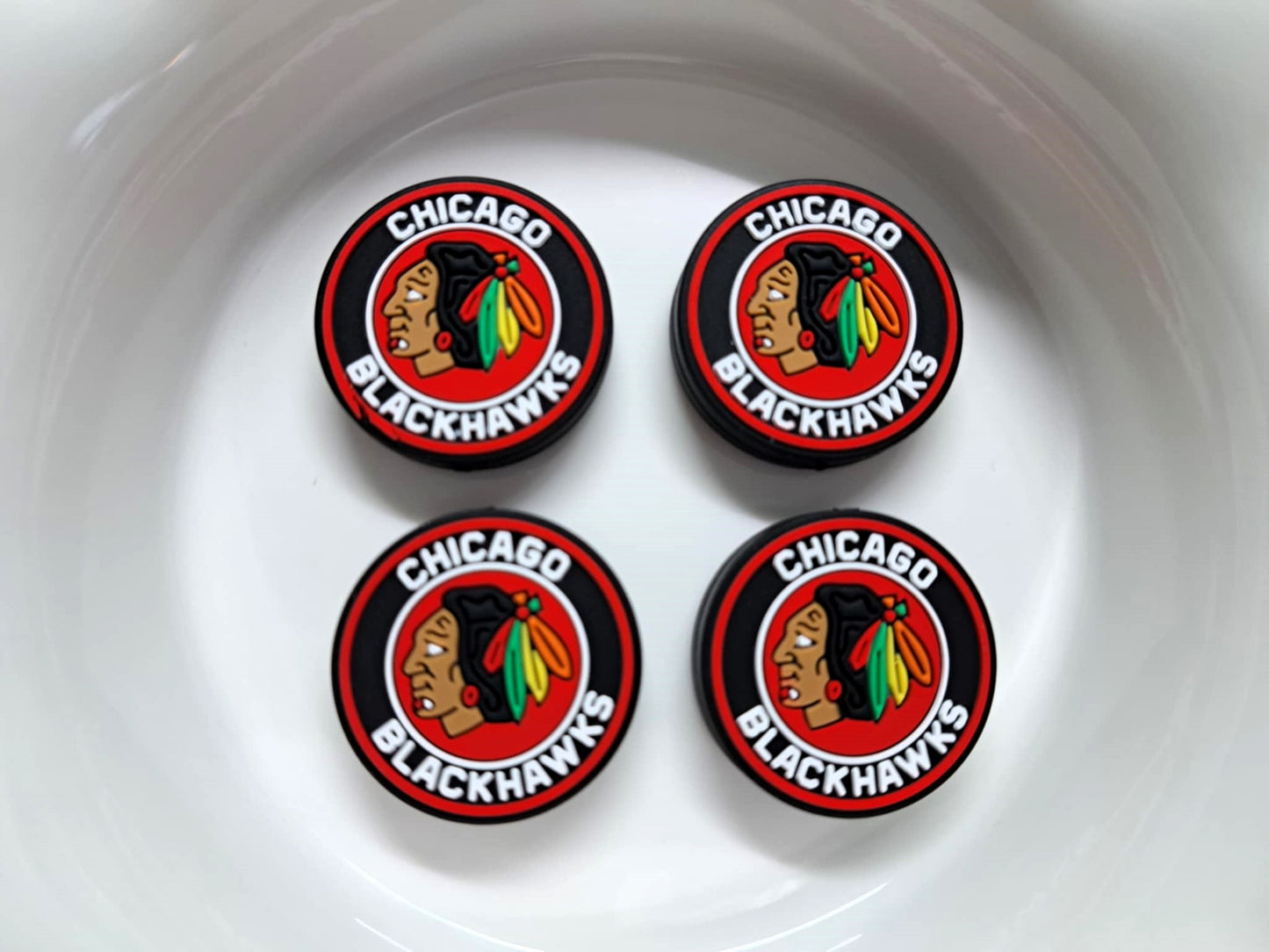 Chicago Blackhawks Logo - Hockey Team Silicone Focal Bead
