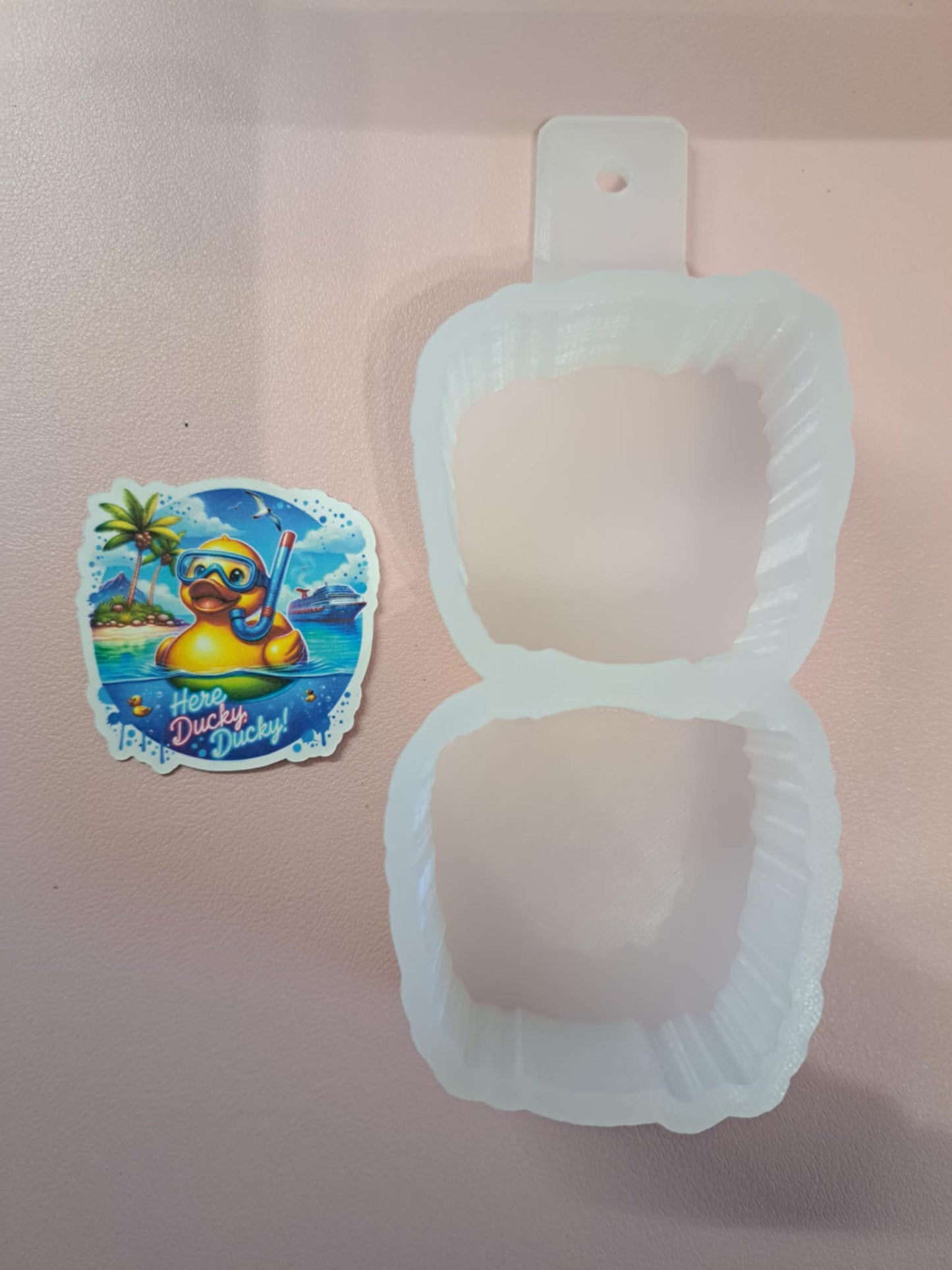 VENT CLIP: Cruise: Here Ducky Ducky Two Cavity Small Vent Clip Size Cardstock Silicone Mold, Aroma Bead Molds, Premium Cardstock Images