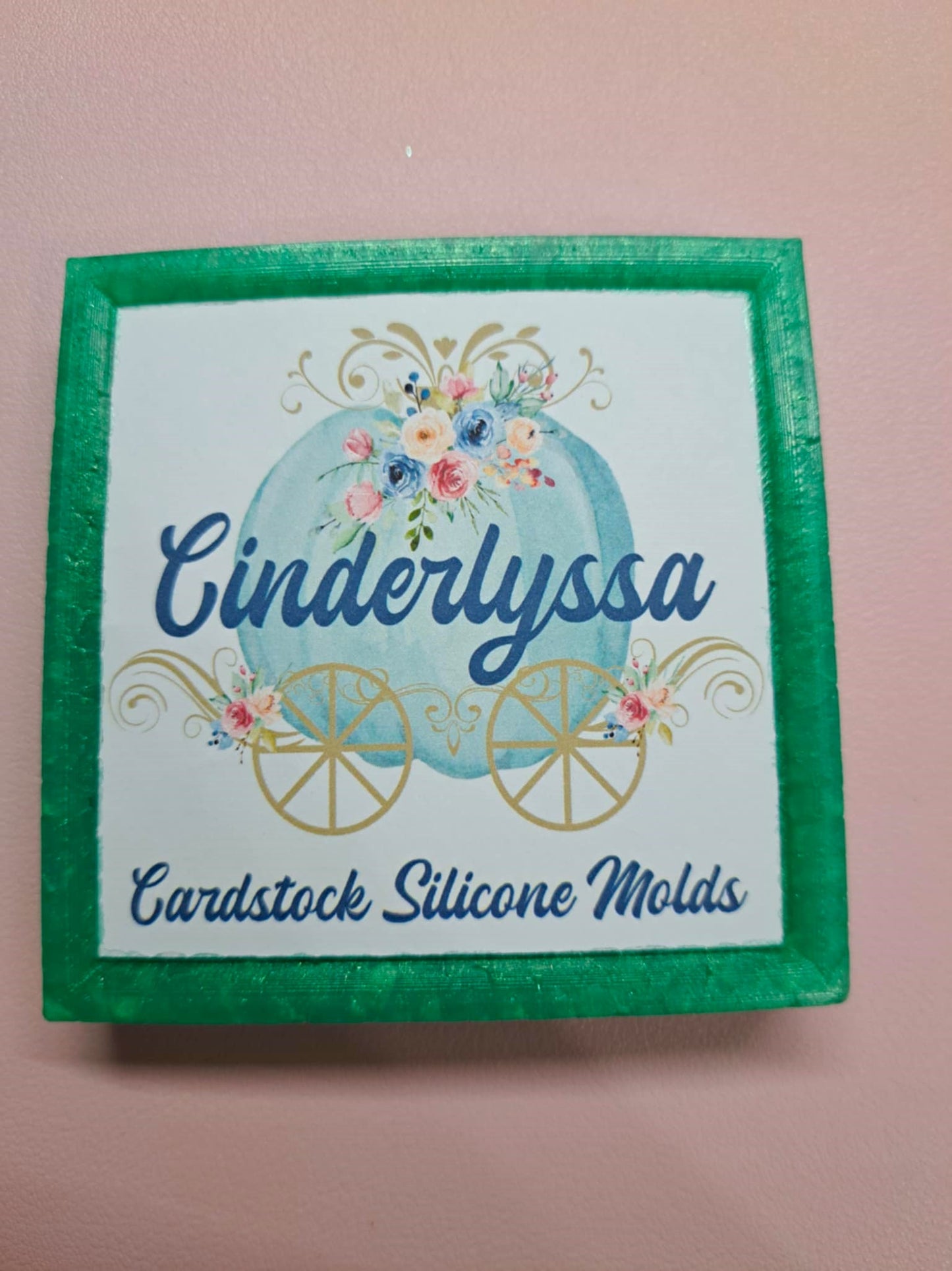 3 inch Square Cardstock/Picture With 0.25 inch Curved Edge Cardstock Silicone Mold, Aroma Bead Molds