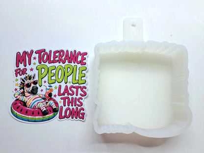 My Tolerance For People Cardstock Silicone Mold, Aroma Bead Molds, Premium Cardstock Images