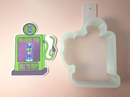 Fueled By Gas Pump Cardstock Silicone Mold, Aroma Bead Molds, Premium Cardstock Images