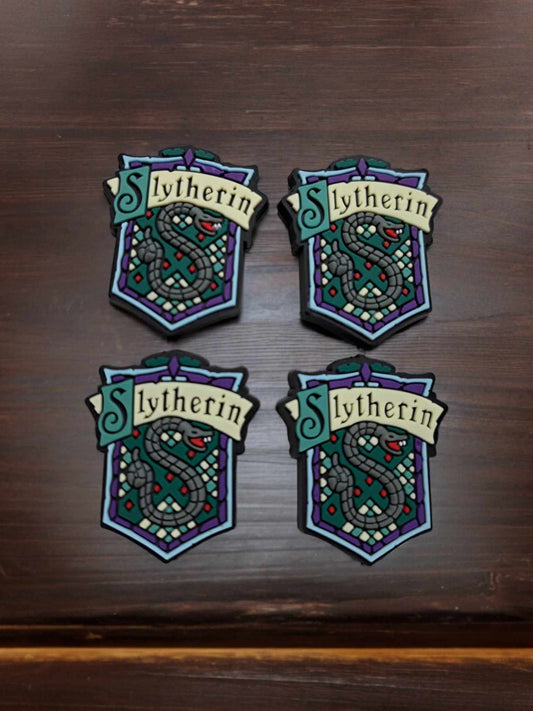 Slytherin: Hogwarts House Crest Silicone Focal Bead - 0932