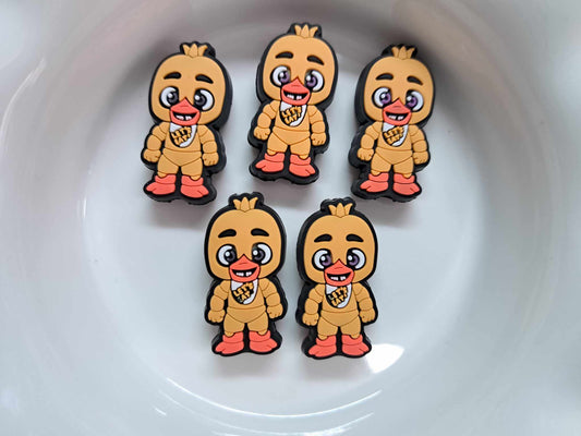 Chica the Duck: Five Nights at Freddy's Inspired Silicone Focal Bead - 0983