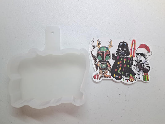 Star Wars Christmas Darth Vader The Mandalorian Stormtrooper Cardstock Silicone Mold, Aroma Bead Molds, Premium Cardstock Images