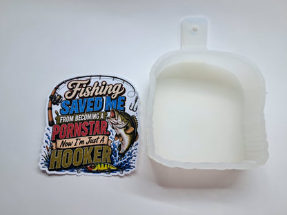 Fishing Saved Me Cardstock Silicone Mold, Aroma Bead Molds, Premium Cardstock Images