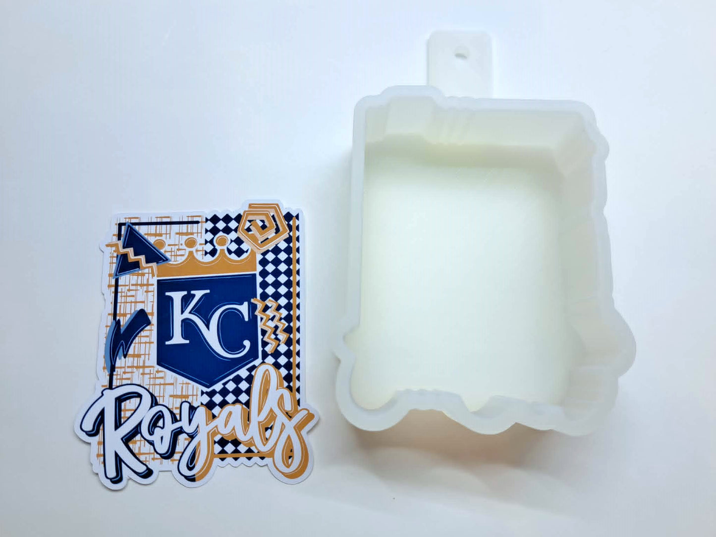 Retro MLB Team: Kansas City Royals Cardstock Silicone Mold, Aroma Bead Molds, Premium Cardstock Images