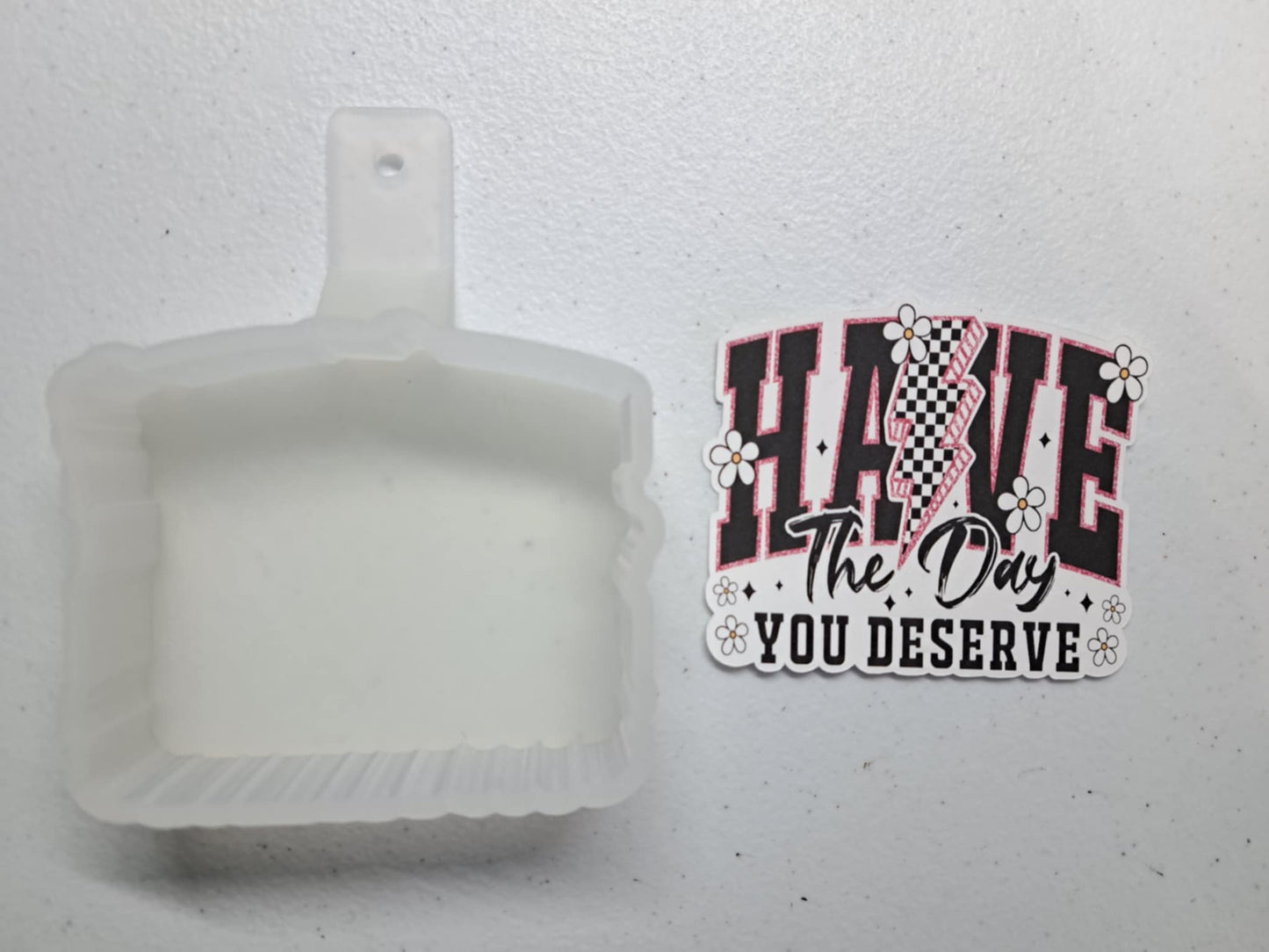 Have The Day You Deserve Retro Cardstock Silicone Mold, Aroma Bead Molds
