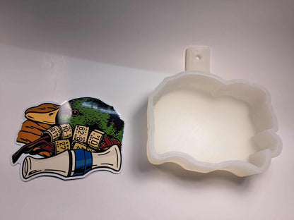 Duck Hunting Band and Call Cardstock Silicone Mold for Aroma Bead Molds, Premium Cardstock Images