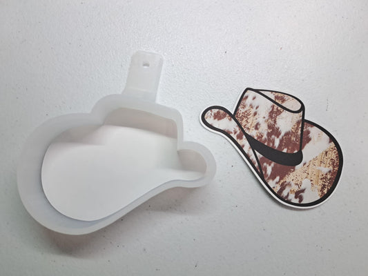 Cowboy Hat: Christmas, Valentines and Western Patterns Cardstock Silicone Mold, Aroma Bead Molds
