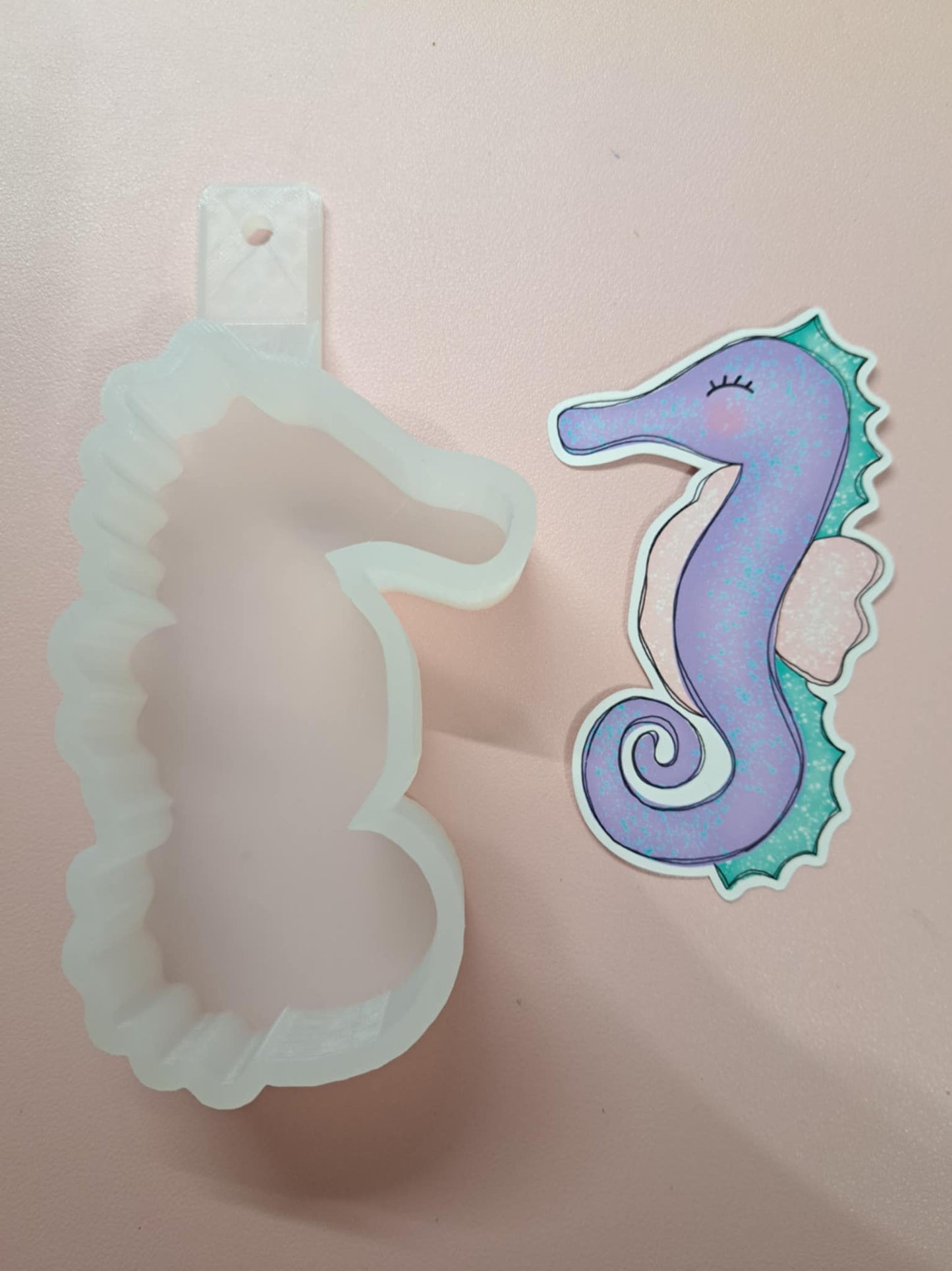 Seahorse Cardstock Silicone Mold, Aroma Bead Molds, Premium Cardstock Images