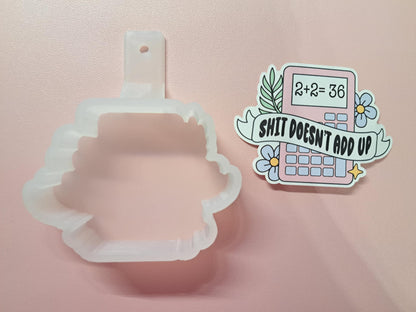 Shit Doesn't Add Up Cardstock Silicone Mold, Aroma Bead Molds, Premium Cardstock Images