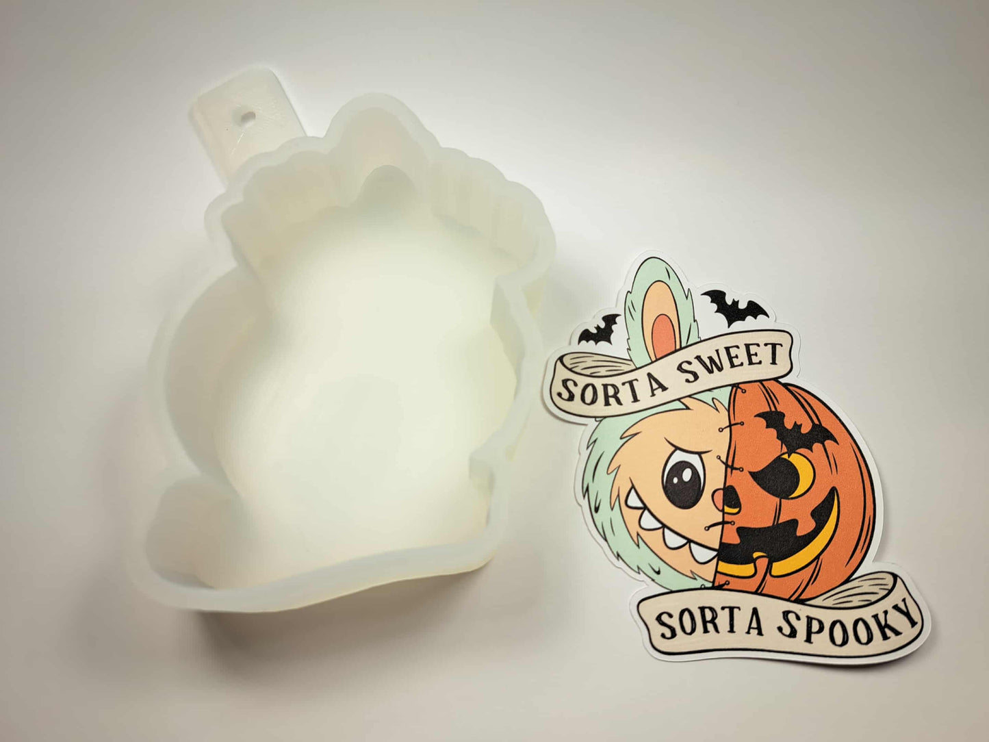 Sorta Sweet Sorta Spooky Labubu Cardstock Silicone Mold, Aroma Bead Molds, Premium Cardstock Images