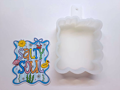 Preppy Summer Coquette Bow Frame Cardstock Silicone Mold, Aroma Bead Molds, Premium Cardstock Images